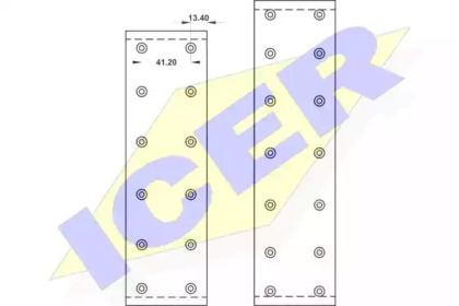 Комплект колодки тормозной накладки ICER 21 5349 00